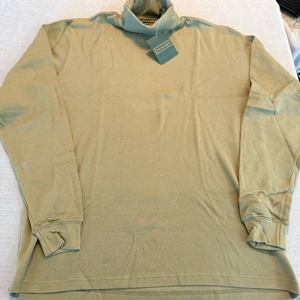 NWT Croft & Barrow Mens LT Large Tall Turtleneck Shirt Olive Green Cotton